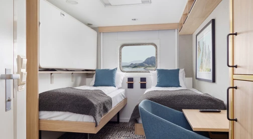 Cabine extérieure pour trois voyageurs - Pont intermédiaire