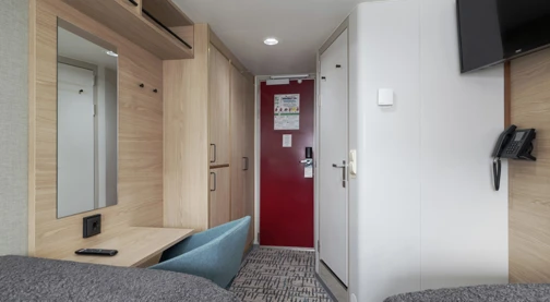 Cabine extérieure pour trois voyageurs - Pont intermédiaire