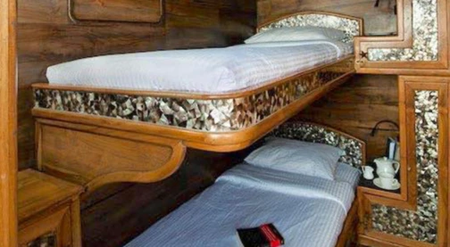 Cabine double avec lits superposés