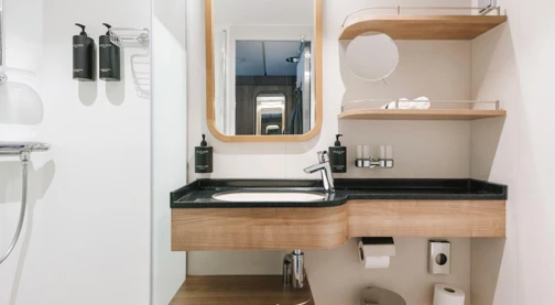Cabina esterna con balcone - Ponte superiore