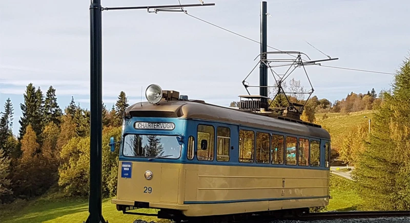 Trondheim en tramway ancien