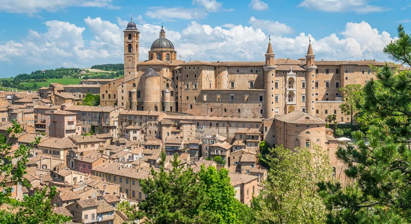 La ville d’Urbino depuis Ancône