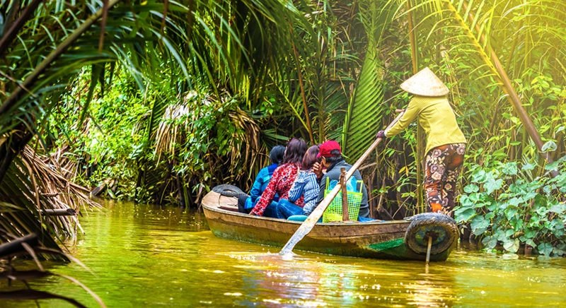 Sa Ðéc et le delta du Mékong par Sampan