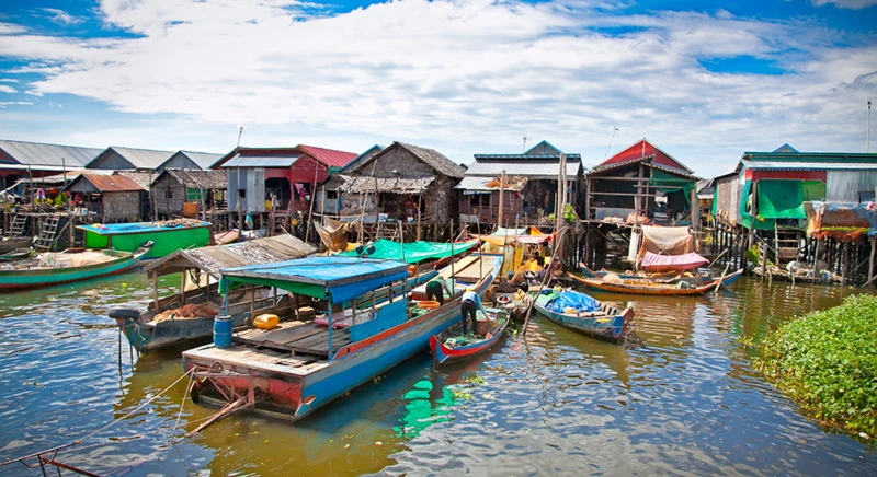 Panoramique de la campagne cambodgienne