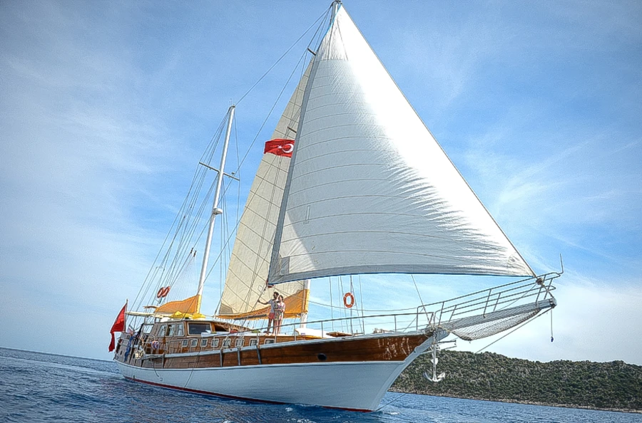 Circuit de quatre jours à bord d'une belle goélette turque, au départ de Fethiye, porte d’entrée de la Lycie
