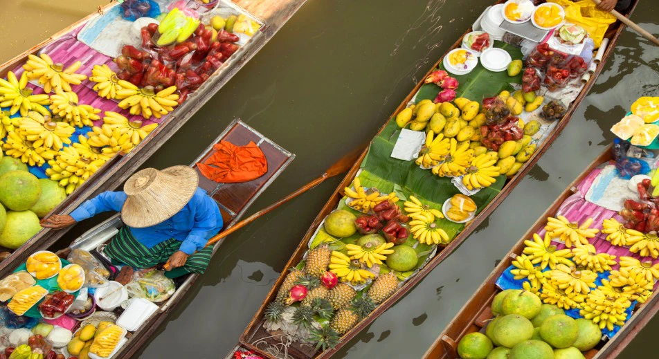 Visite d'un marché flottant