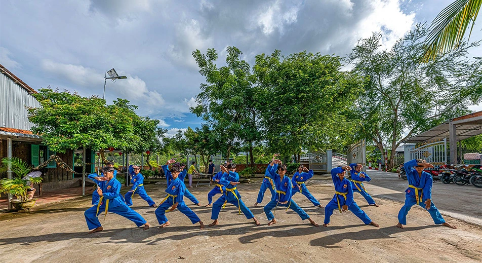 Dimostrazione di arti marziali vietnamite