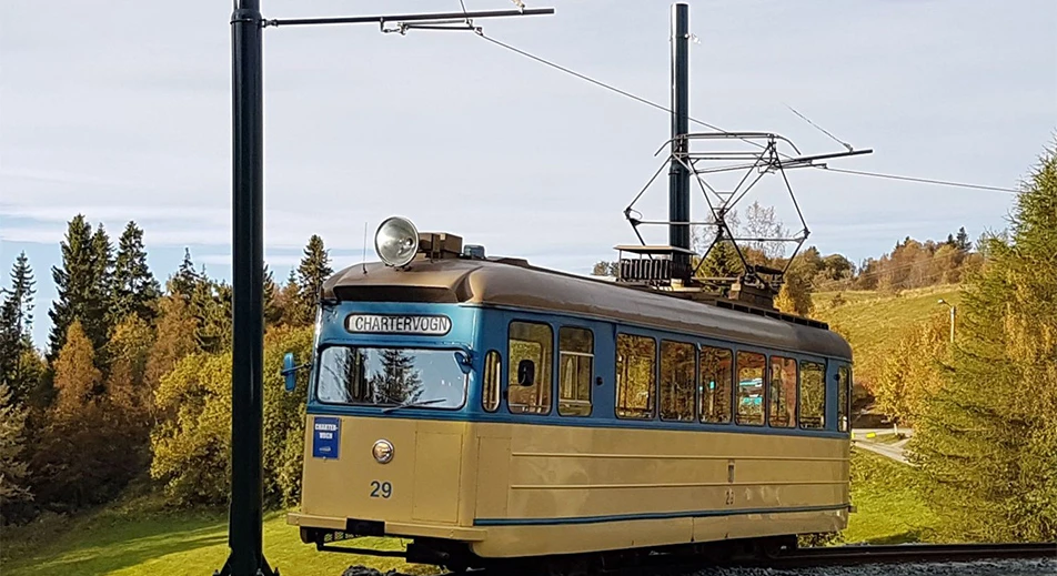 Trondheim en tramway ancien