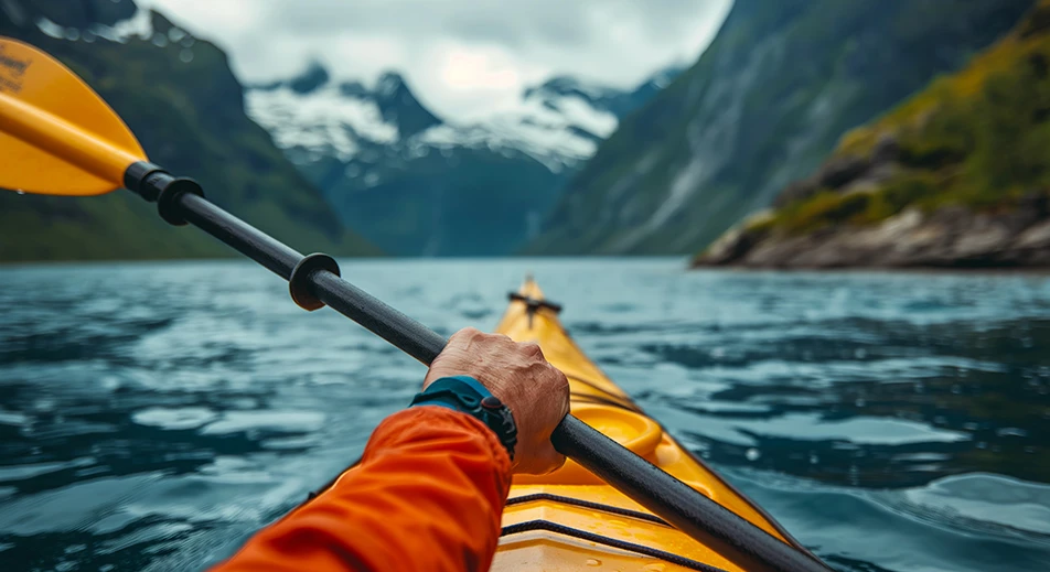 Balade en kayak sur le fjord