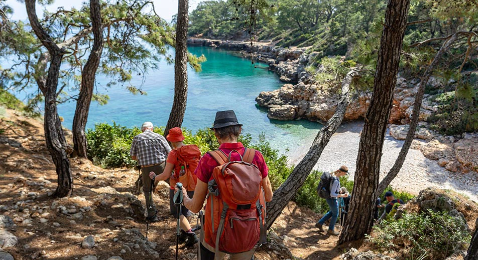Randonnée sur la voie lycienne du village d'Ucagiz au château de Simena