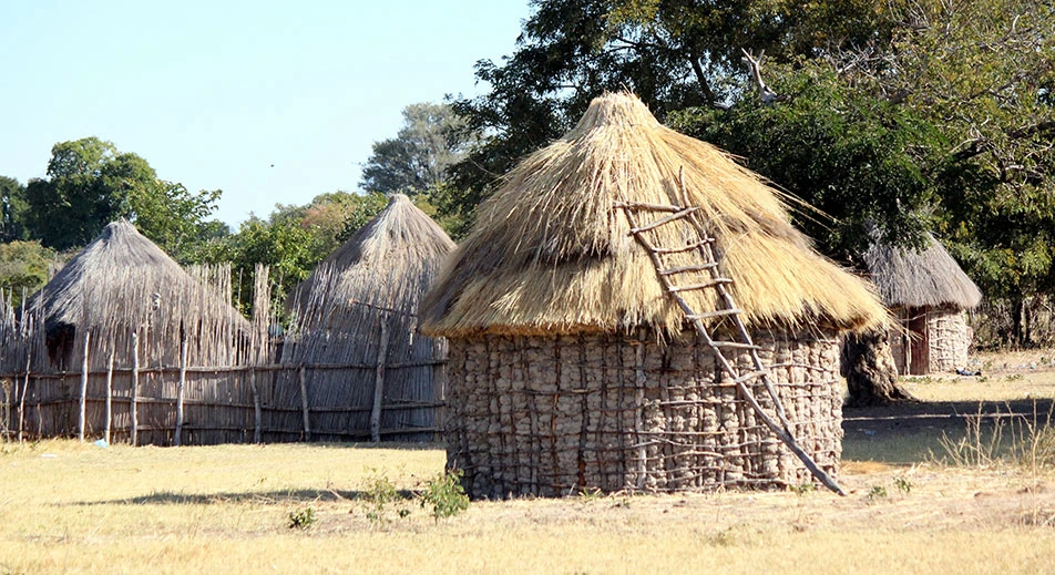 Visite d'un village africain local