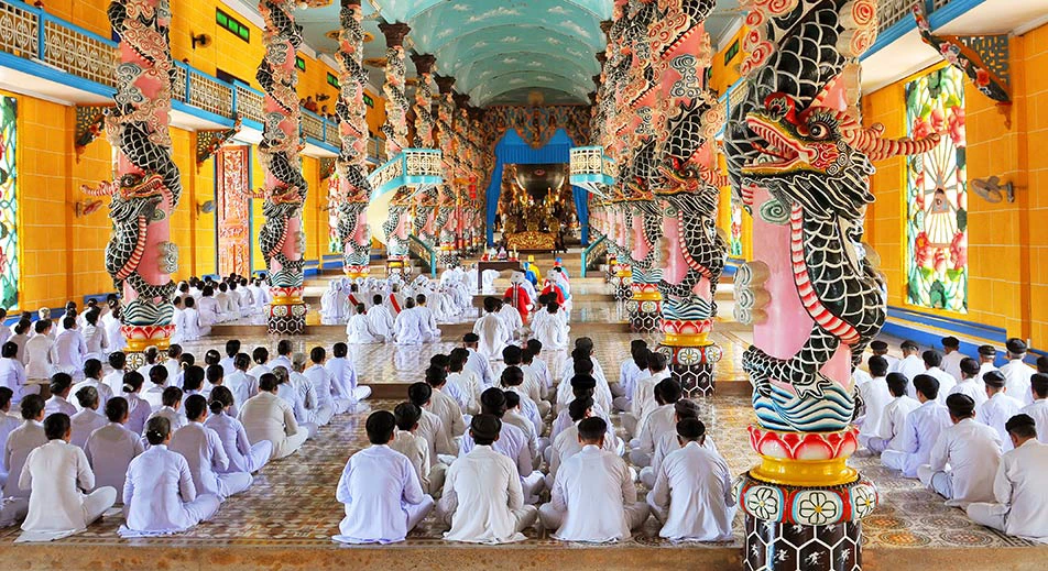 Visite du temple Cao Dai
