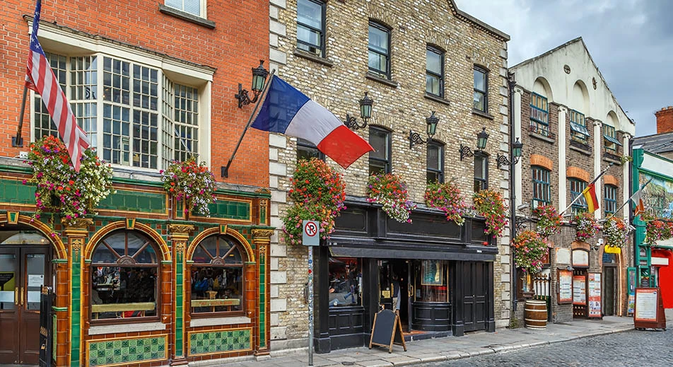 Le quartier piétonnier de Temple Bar