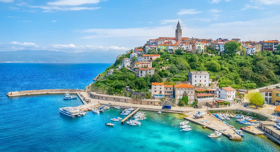 Visite de Krk l’« île dorée », et l’îlot de Kosjlun