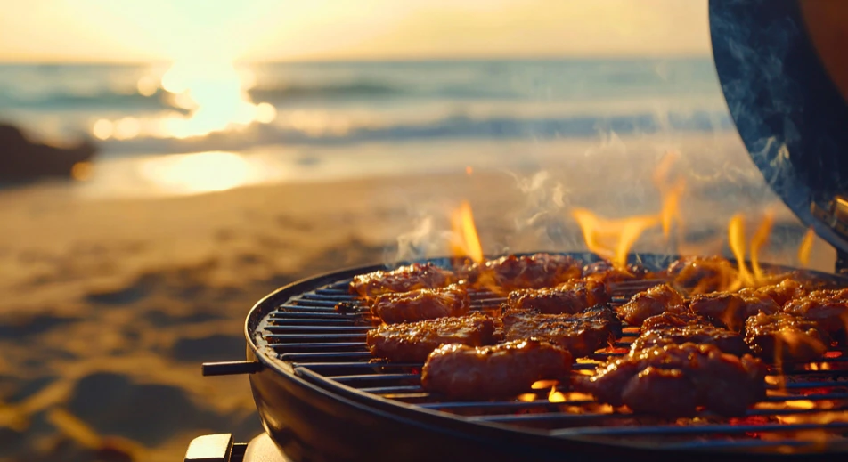 Grillfest am Strand der Bloody Bay