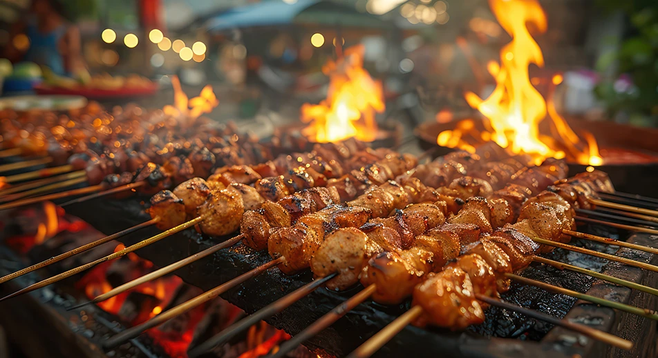 Barbecue dinner on a secluded sandbank