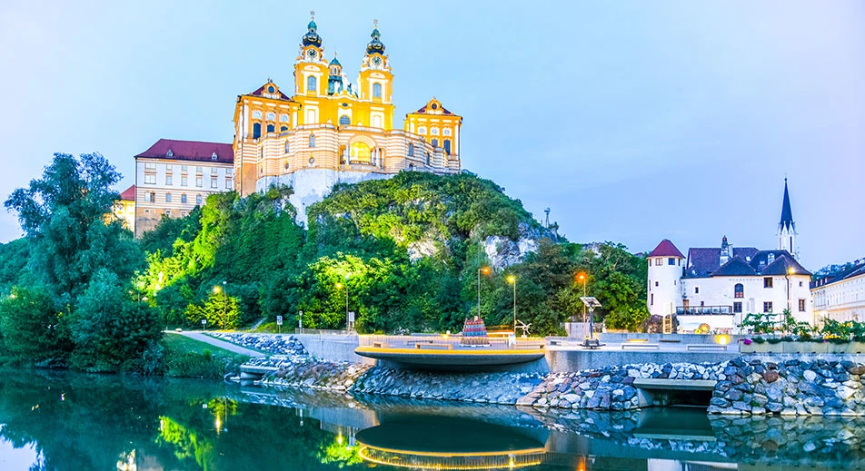 Noël à Melk : transfert à l'Abbaye de Melk pour la messe