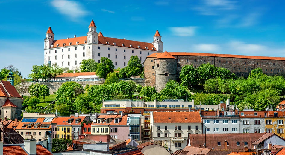 Randonnée jusqu'au château de Bratislava